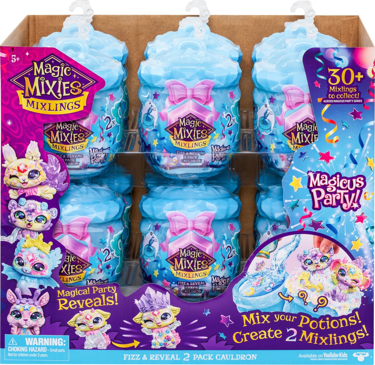 Magic Mixies Mixlings - Chaudron Collector Magicus Party, Jouet Surprise à Déballer Pour Enfants