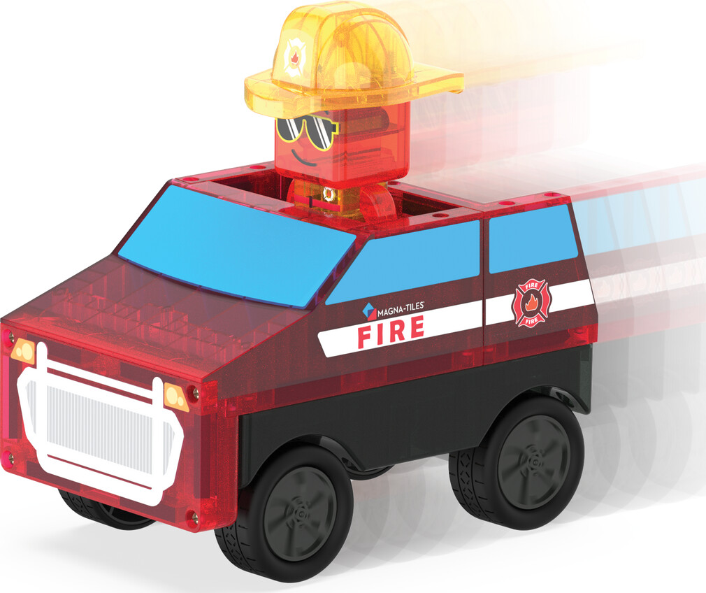 Magna-Tiles Brand Og Redningsstation Legesæt - 27 Dele
