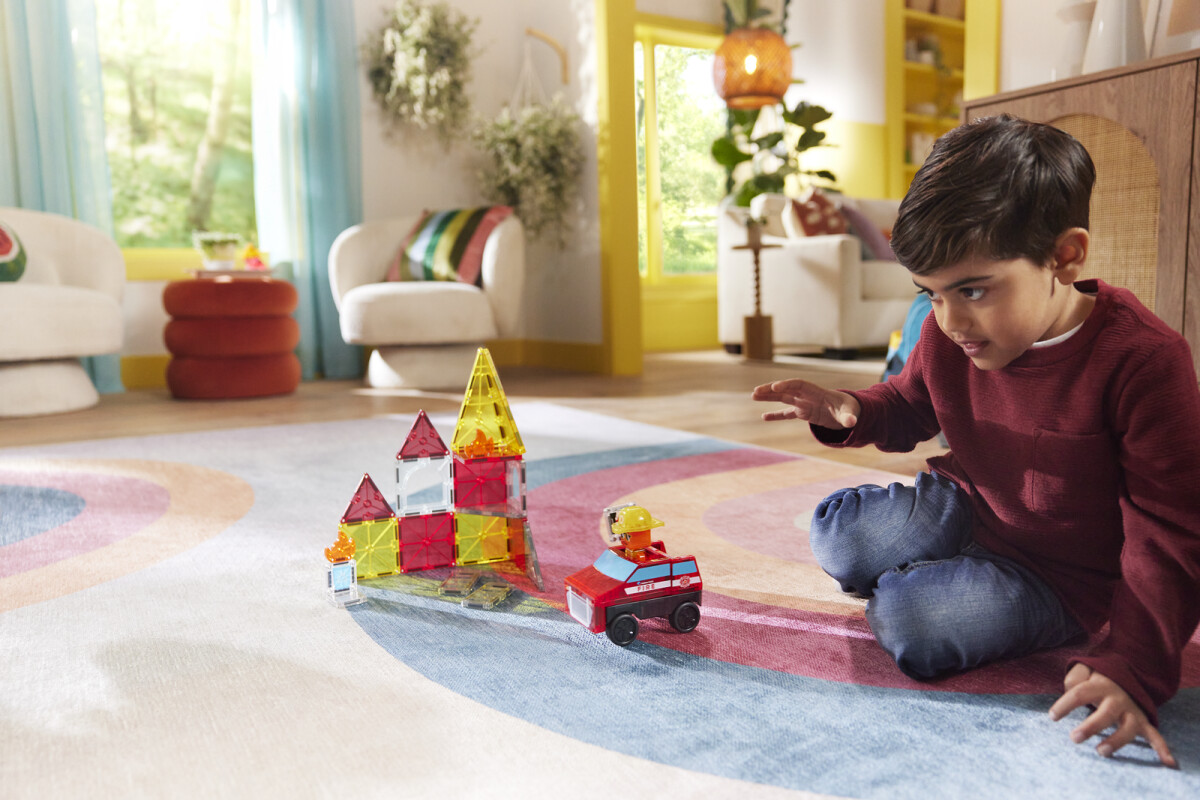 Magna-Tiles Brand Og Redningsstation Legesæt - 27 Dele