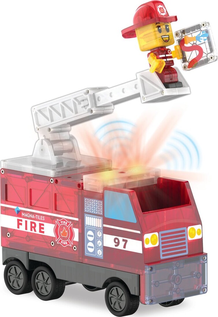 Magna-Tiles Brandstation Legesæt Med Lys Og Lyd - 50 Dele