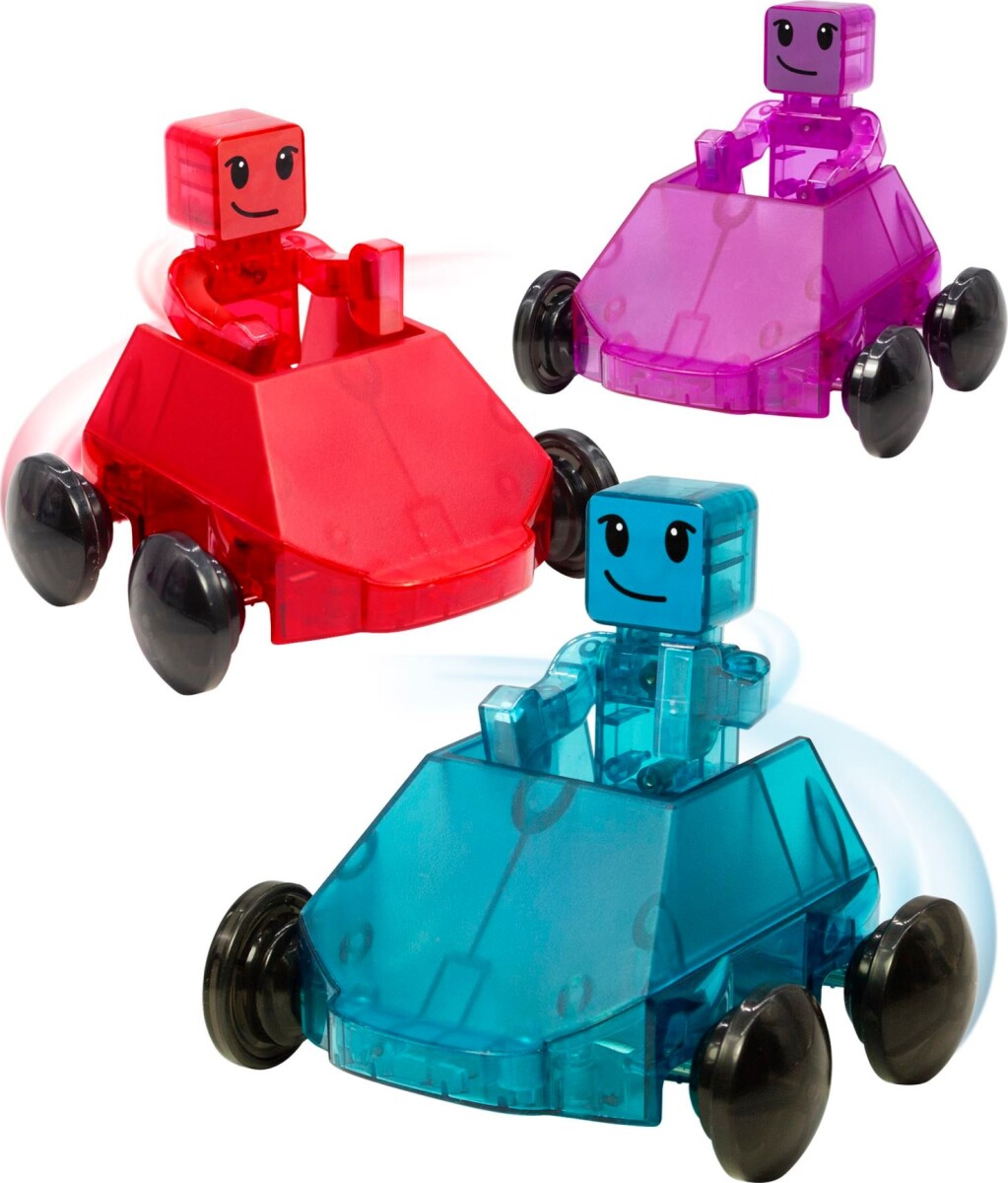 Magna-Tiles - Dashers Biler Og Figurer Magnetsæt - 6 Dele