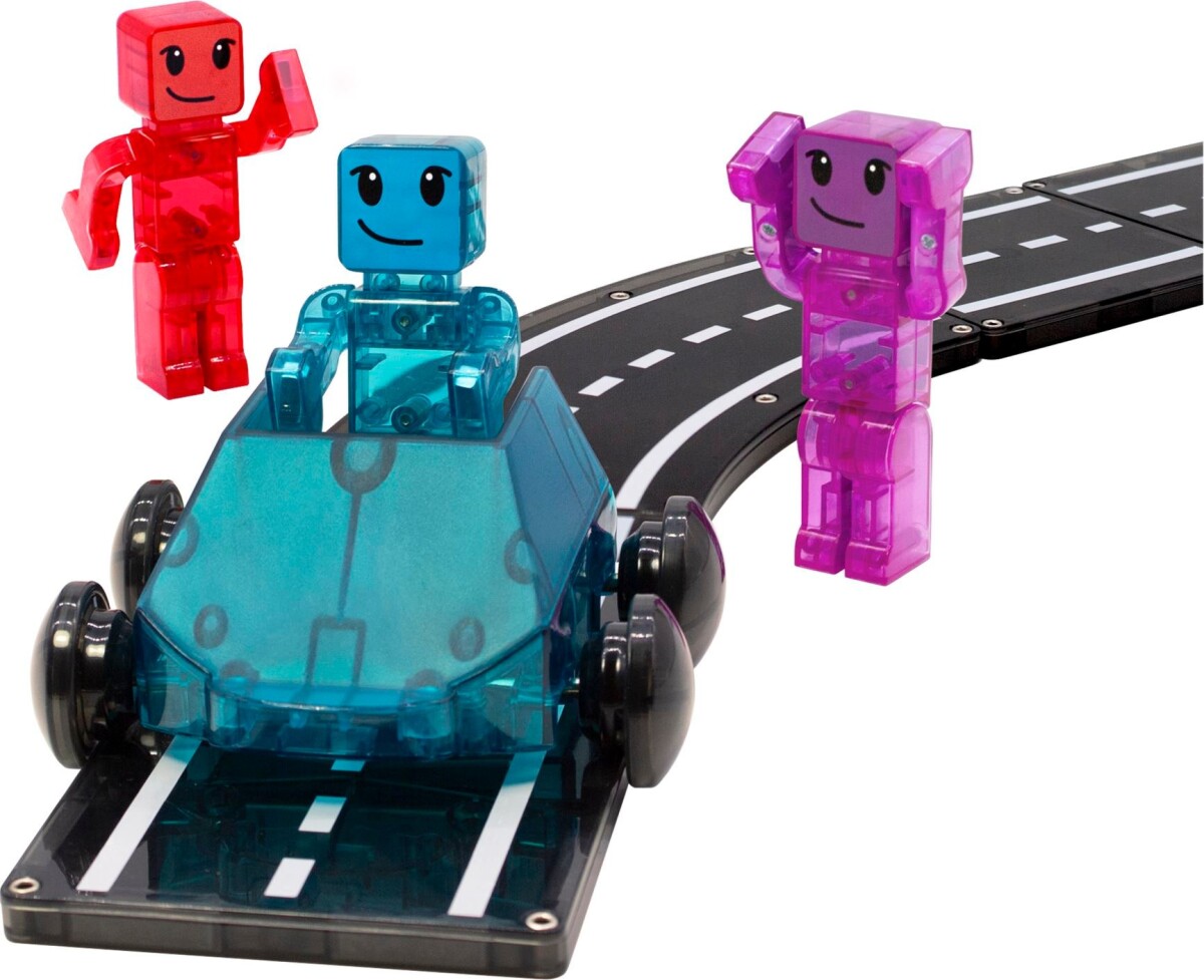Magna-Tiles - Dashers Biler Og Figurer Magnetsæt - 6 Dele