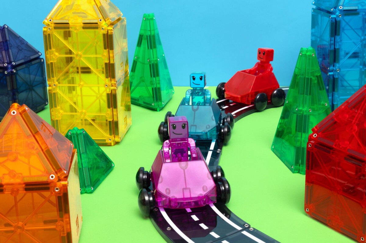 Magna-Tiles - Dashers Biler Og Figurer Magnetsæt - 6 Dele