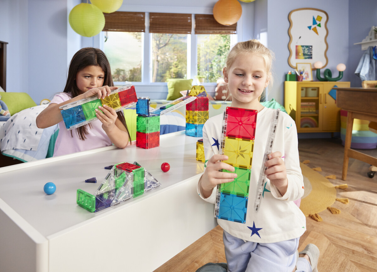 Magna-Tiles Kuglebane - Deluxe Rail Racers - 90 Dele