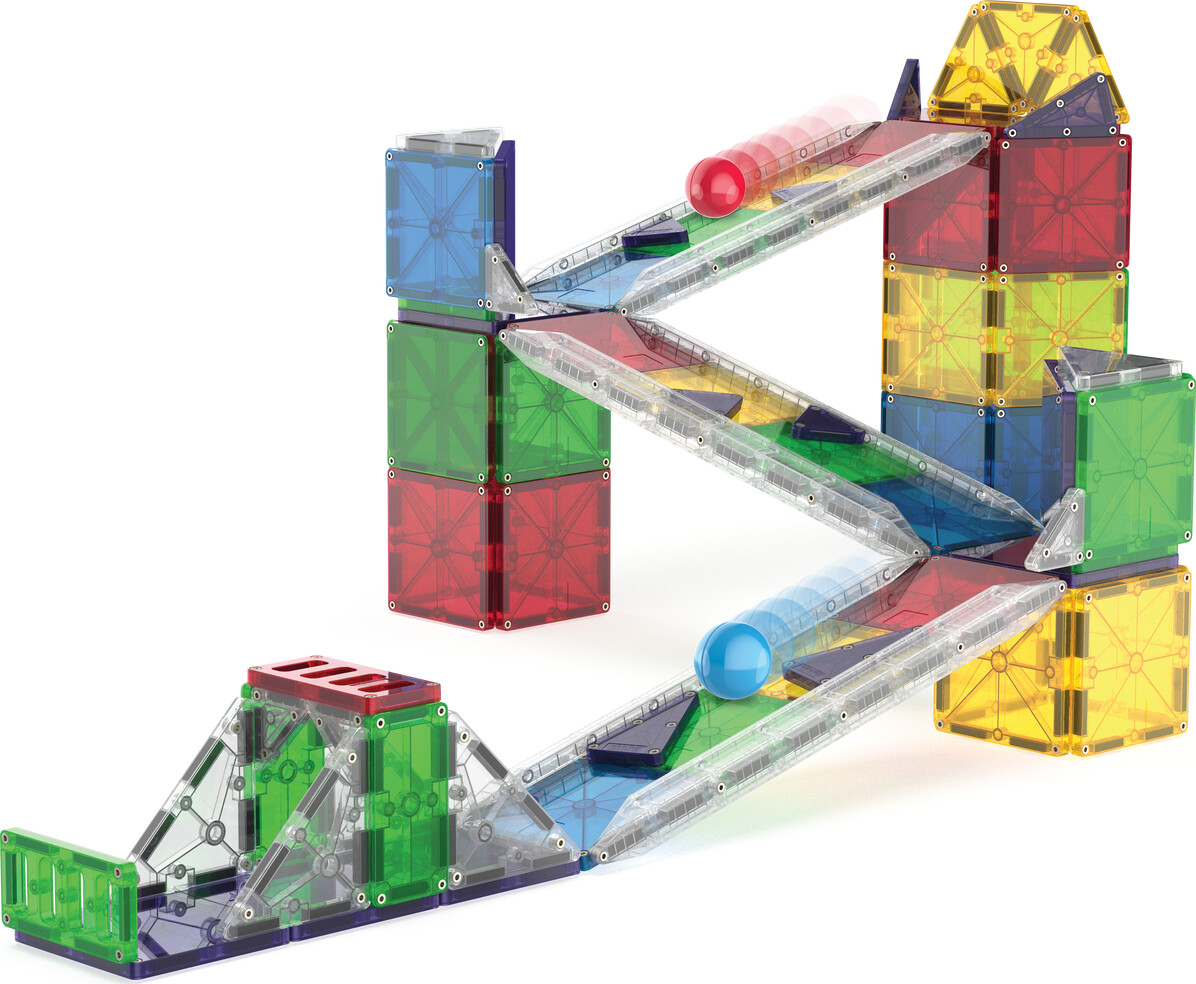 Magna-Tiles Kuglebane - Deluxe Rail Racers - 90 Dele