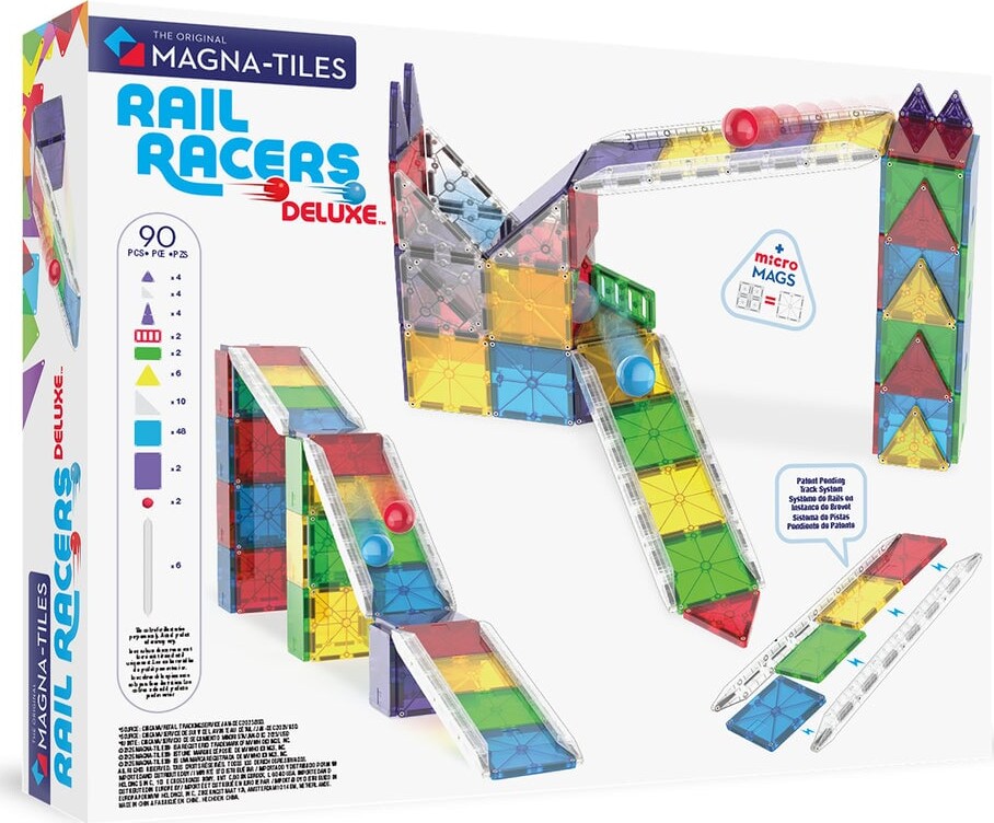 Magna-Tiles Kuglebane - Deluxe Rail Racers - 90 Dele