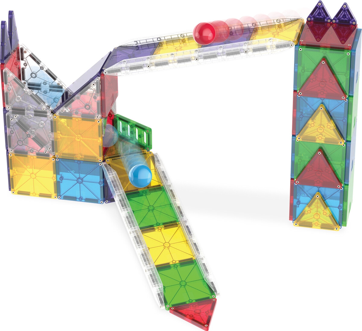 Magna-Tiles Kuglebane - Deluxe Rail Racers - 90 Dele