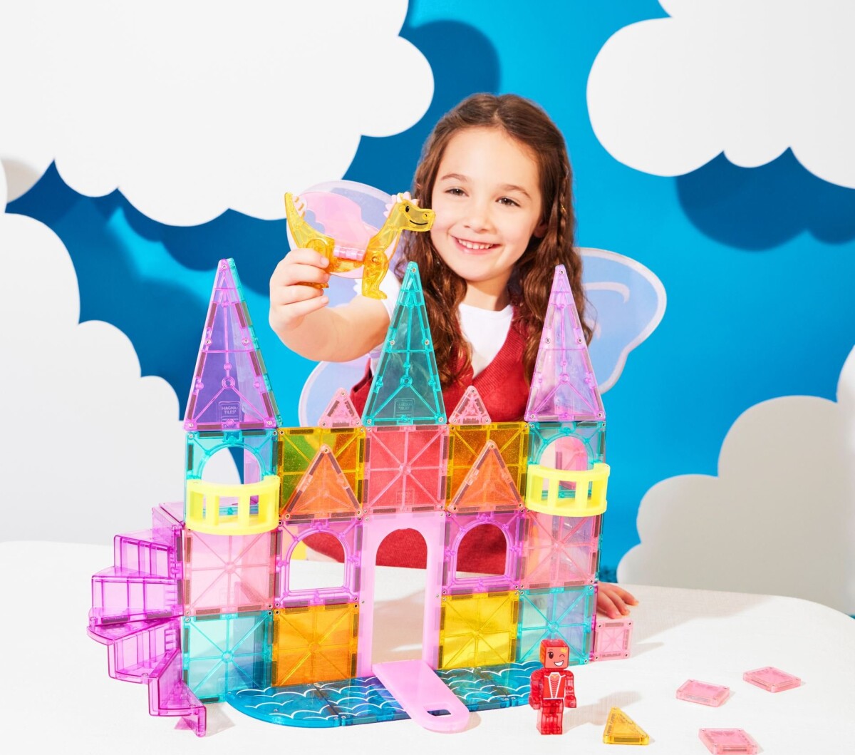 Magna-Tiles - Castle Dlx Micromags - Deluxe Slot - 48 Dele