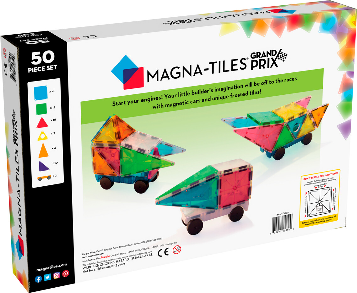 Magna-Tiles - Grand Prix - 50 Dele