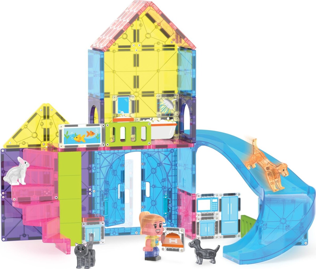 Magna-Tiles Dyrelegeplads - Legesæt - 50 Dele