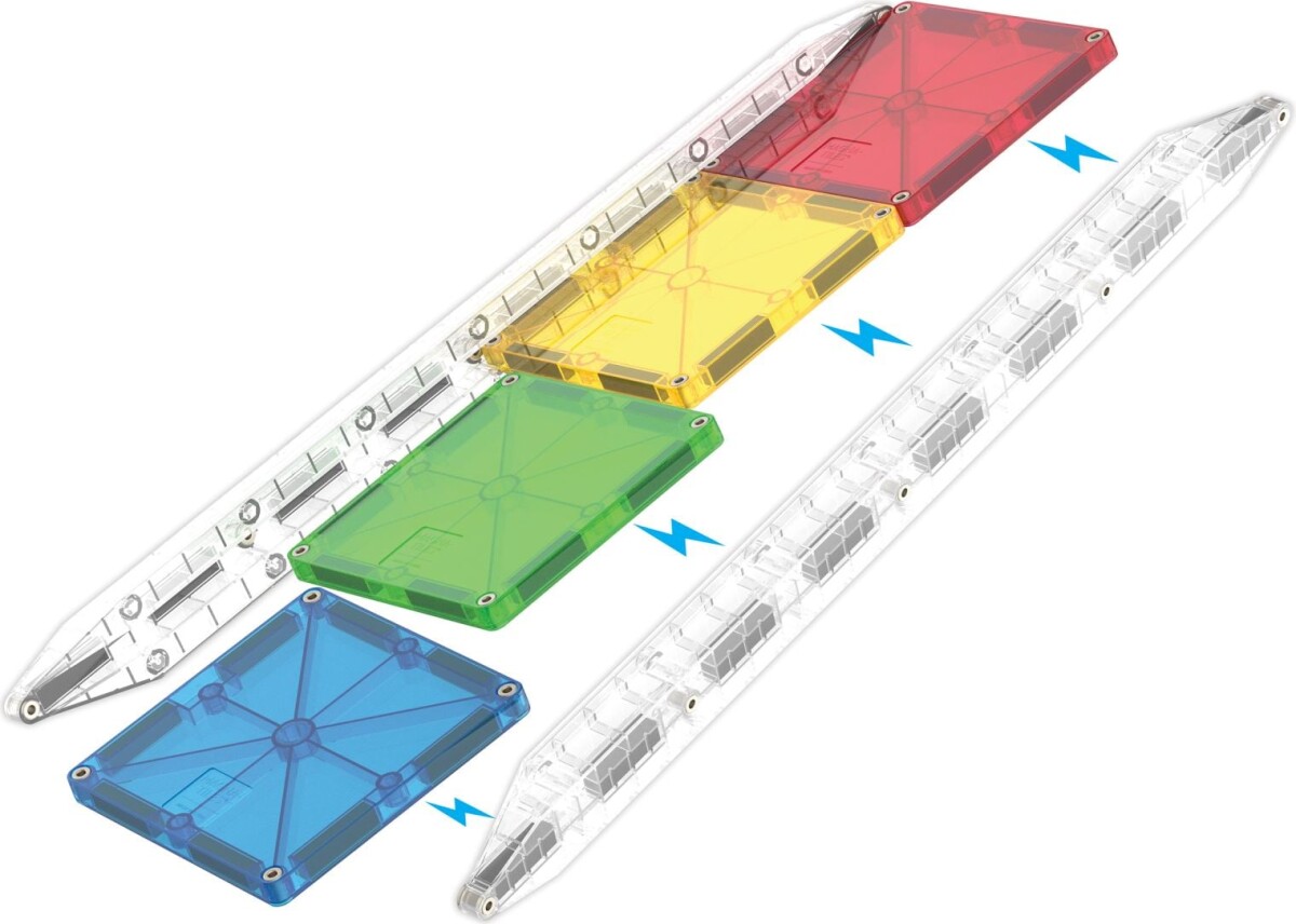 Magna-Tiles - Magnetiske Skinner Til Kuglebane - 8 Stk