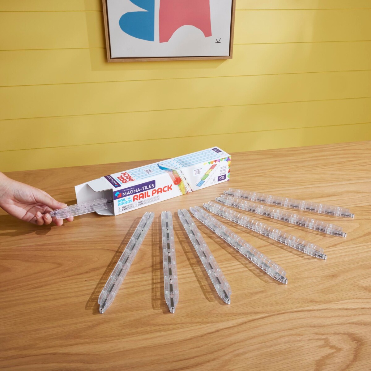 Magna-Tiles - Magnetiske Skinner Til Kuglebane - 8 Stk