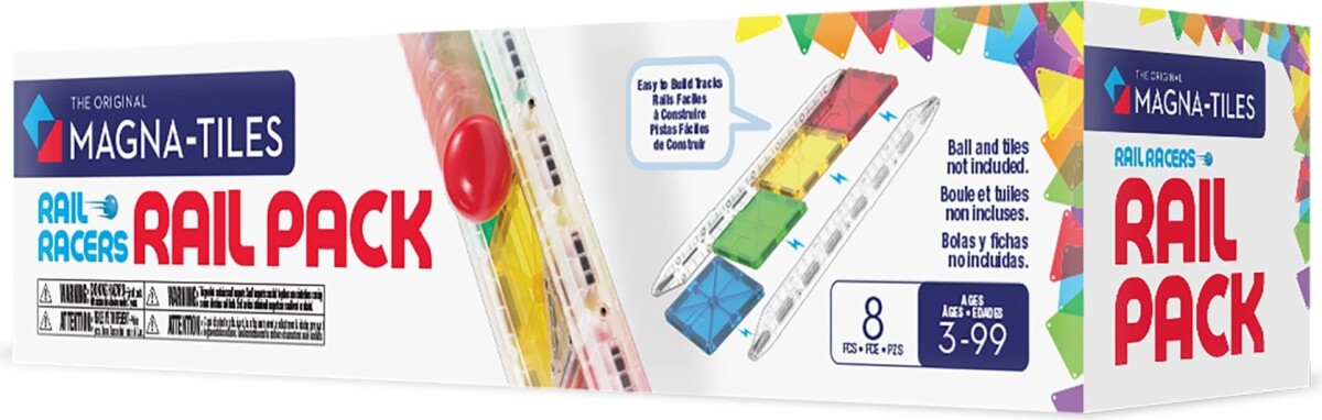 Magna-Tiles - Magnetiske Skinner Til Kuglebane - 8 Stk