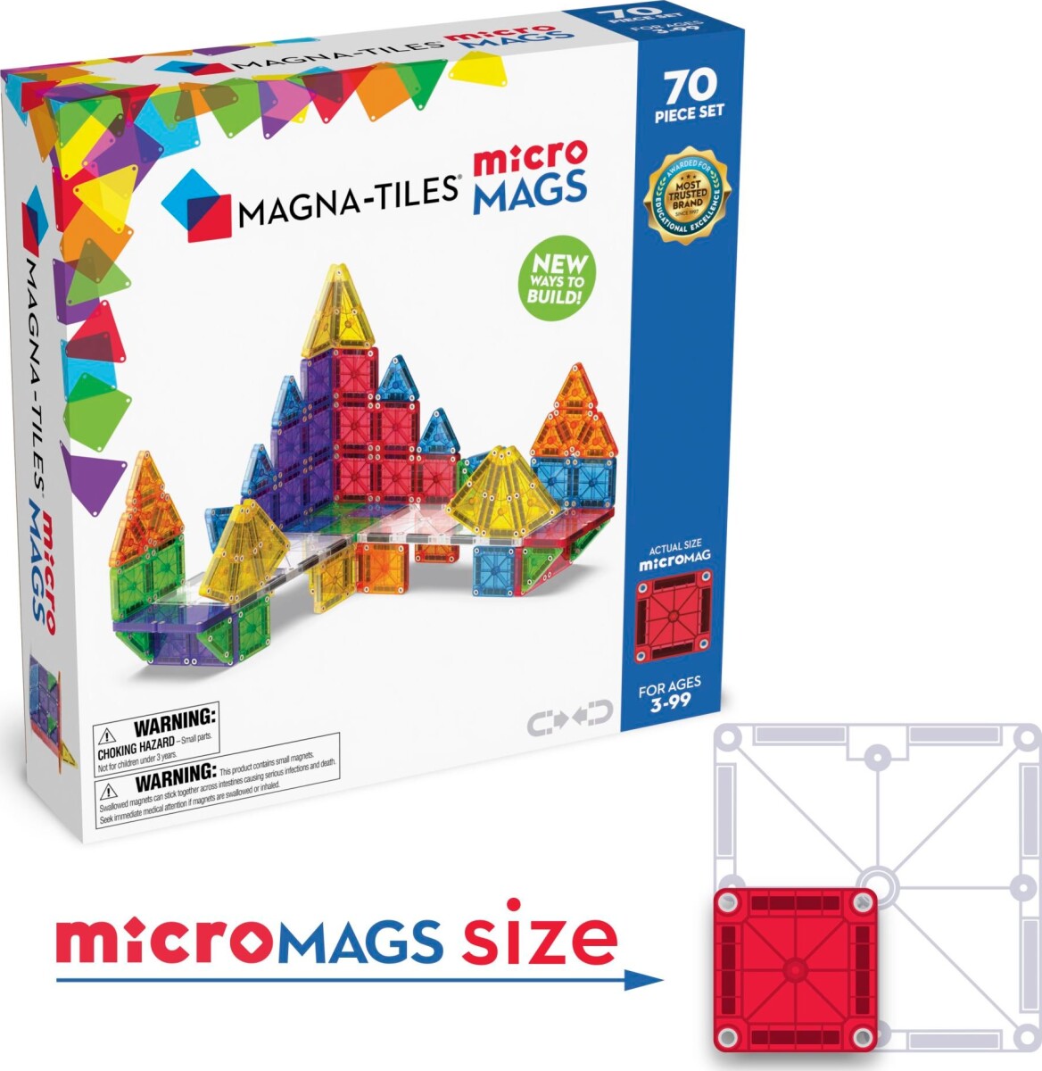 Magna-Tiles - Micromags - 70 Dele