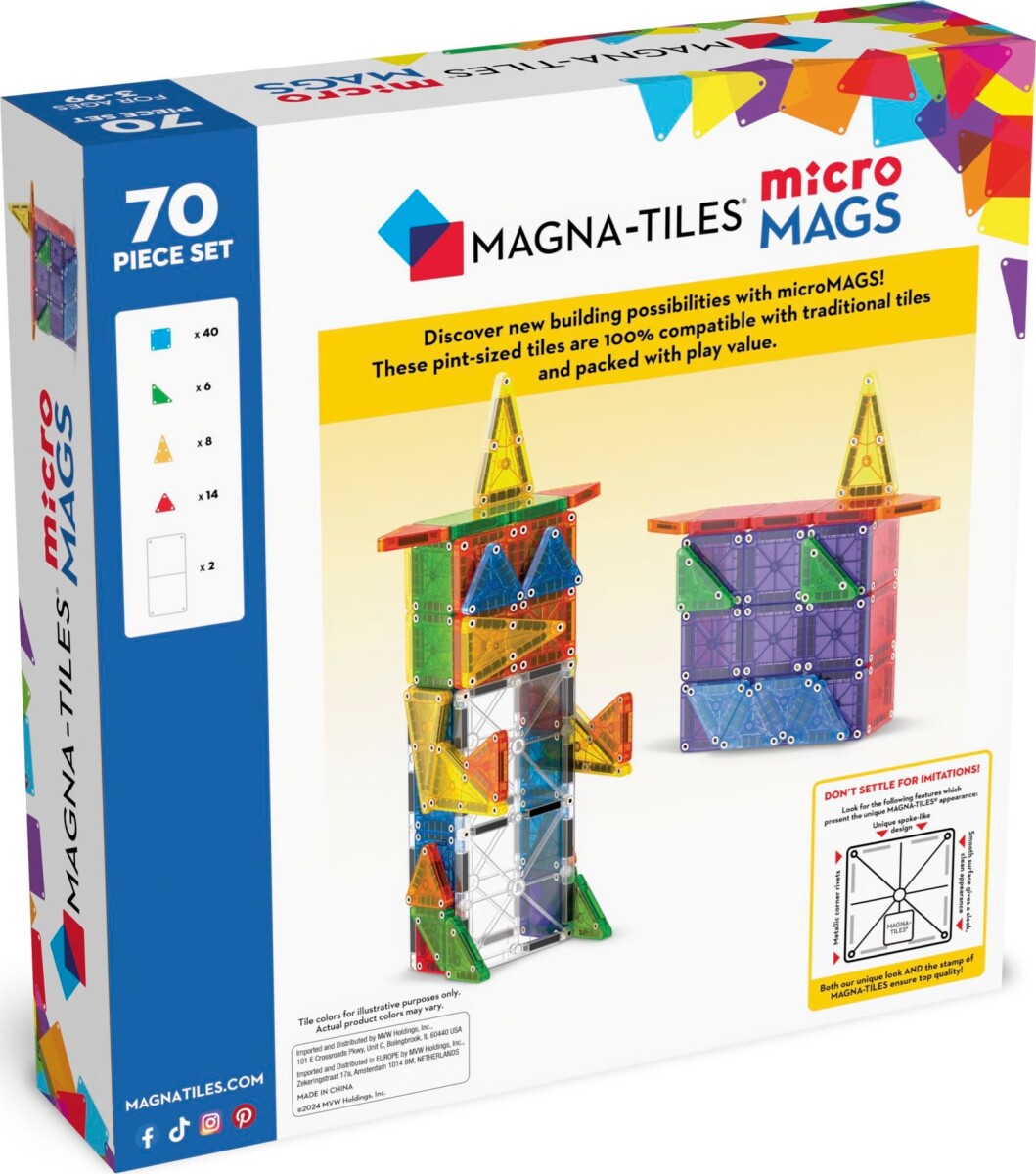Magna-Tiles - Micromags - 70 Dele