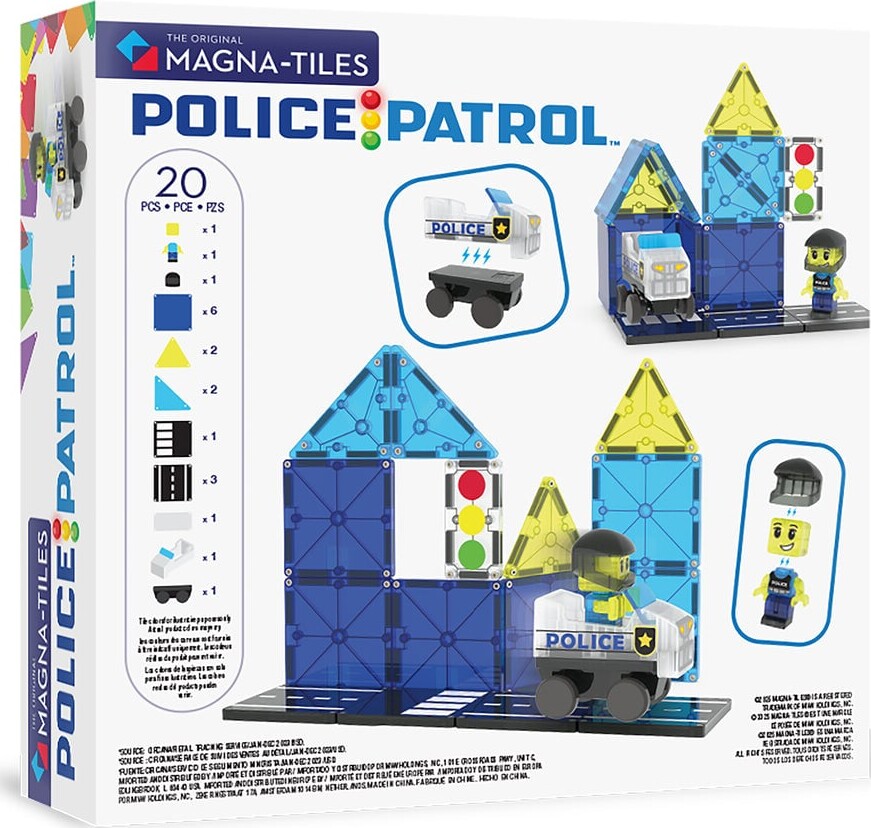 Magna-Tiles Politipatrulje - 20 Dele