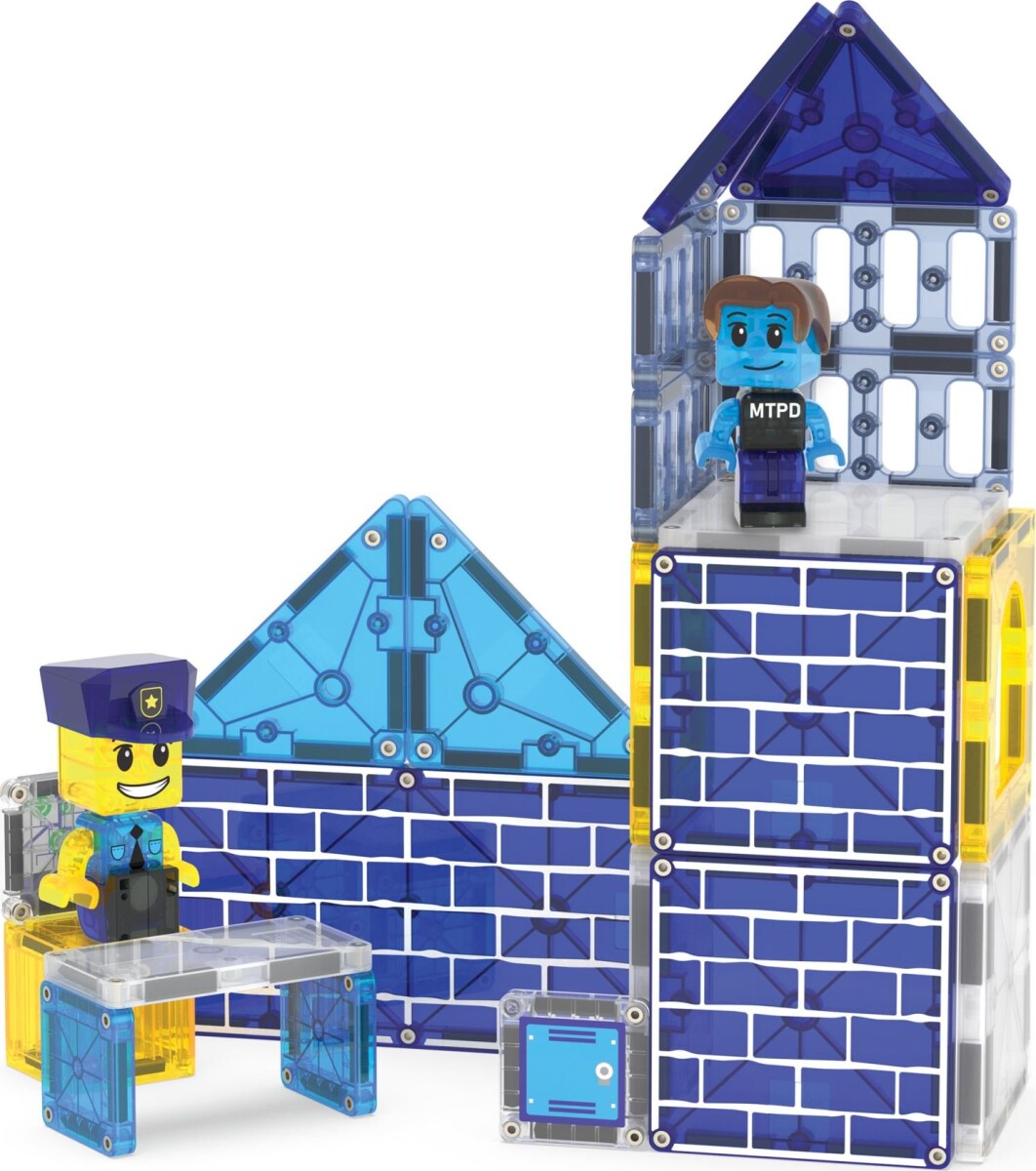 Magna-Tiles - Police Station - 36 Dele