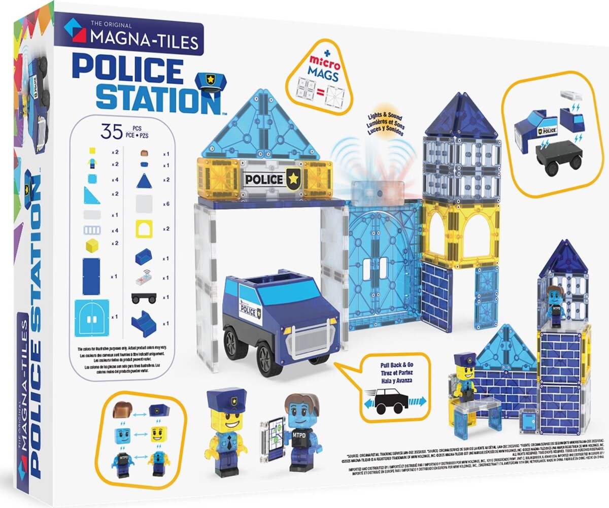 Magna-Tiles - Police Station - 36 Dele