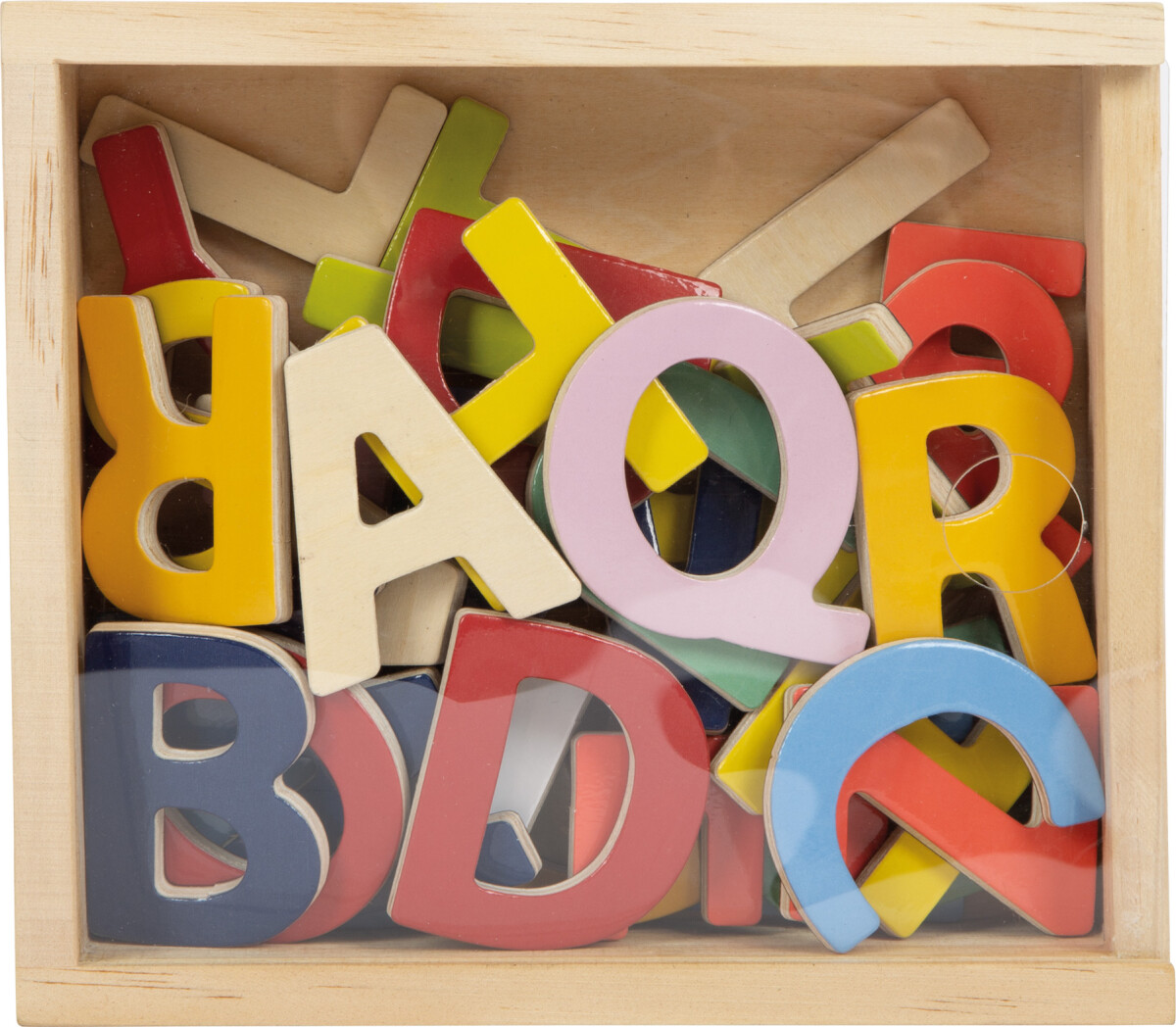 Magnet Bogstaver I Træ - Farvet - 37 Stk - Small Foot