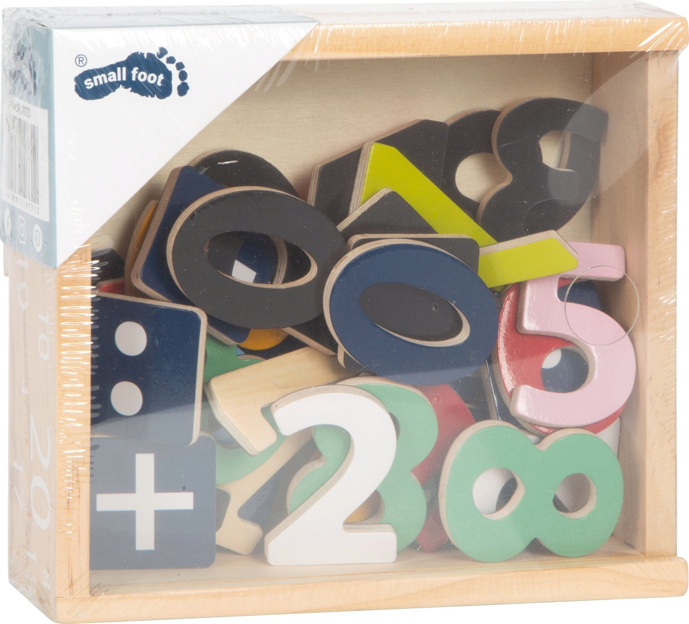 Magnet Tal Og Regnetegn I Træ - Farvet - 40 Stk - Small Foot