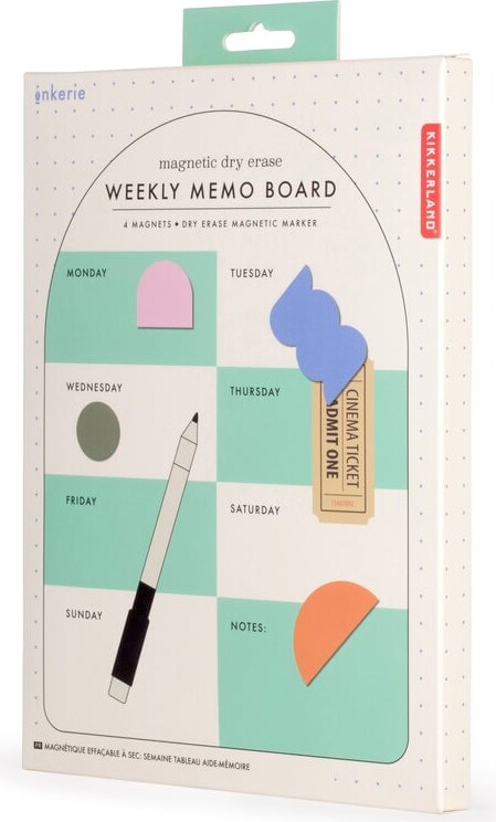 Kikkerland - Magnetisk Ugetavle Inkl Tusch - Grøn