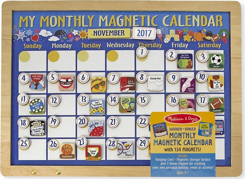 Magnetisk Kalender På Engelsk Til Børn