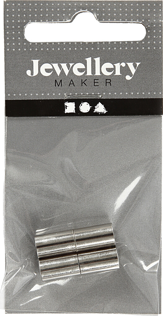 Magnetlås - L 20 Mm - Hulstr 5 Mm - Forsølvet - 2 Stk