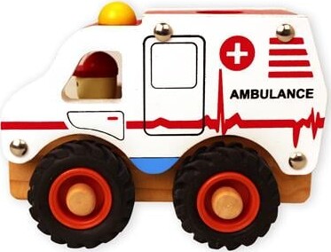 Ambulance Legetøjsbil I Træ - Magni