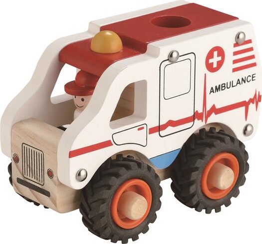 Ambulance Legetøjsbil I Træ - Magni