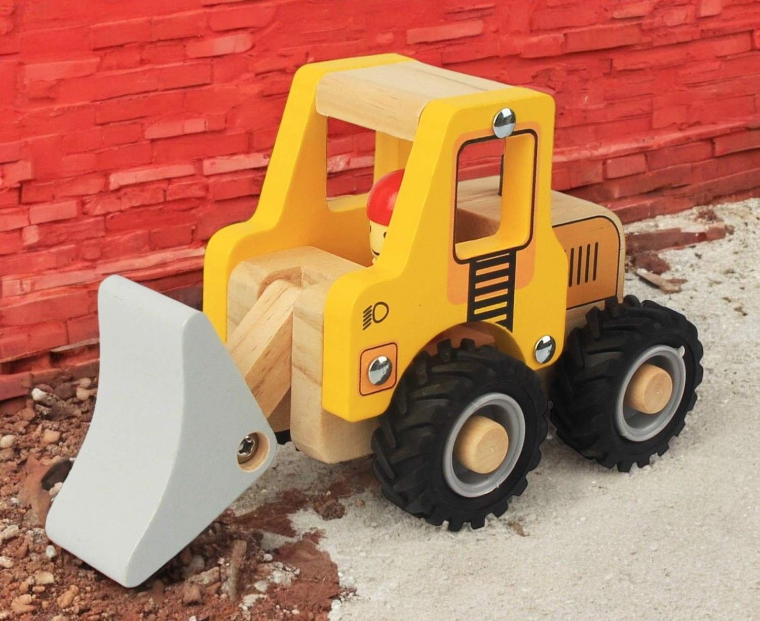 Bulldozer Legetøj - Træ - Magni