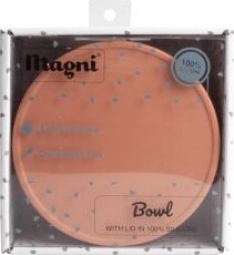 Magni - Silikone Skål Med Låg Til Børn - Terra Cotta