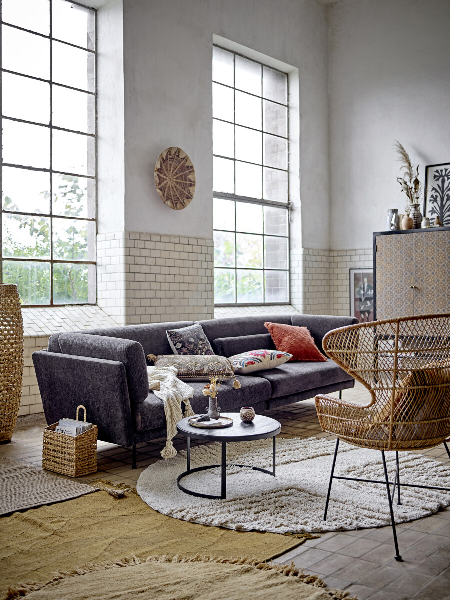 Bloomingville - Mahado Pude - Orange - Bomuld - 45X45 Cm