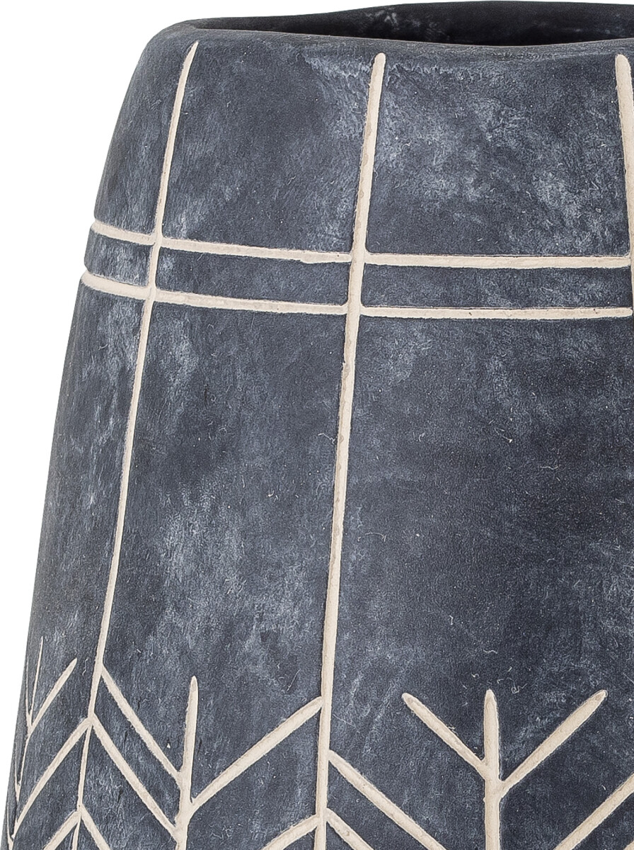 Bloomingville - Mahi Deko Vase - Sort - Keramik - H 25 Cm