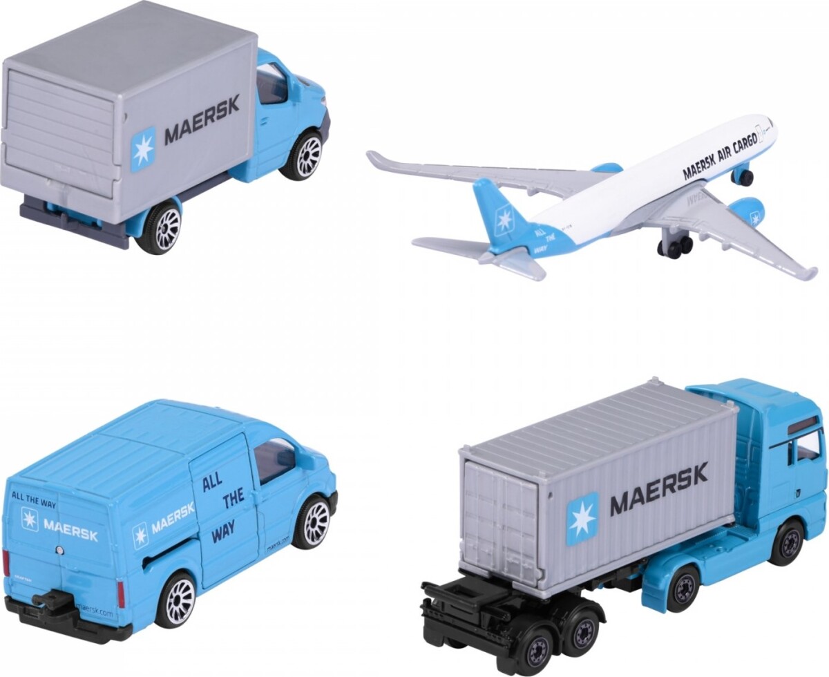 Majorette - Maersk Logistic Køretøjer Gaveæske - 4 Stk
