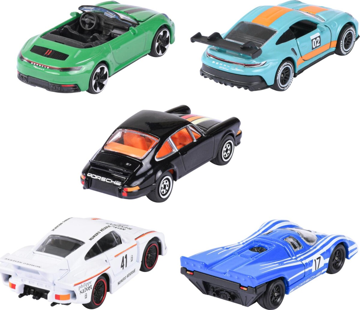 Majorette - Porsche 5 Stk Gaveæske