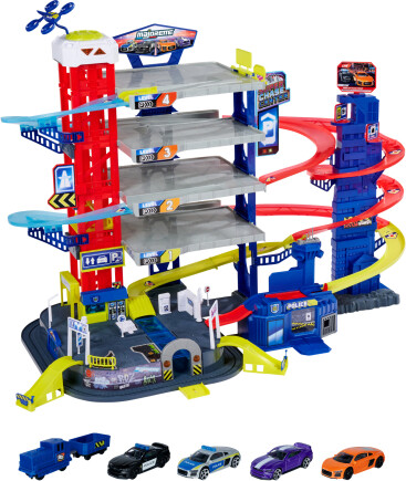 Majorette Super Chase Center Med 5 Biler