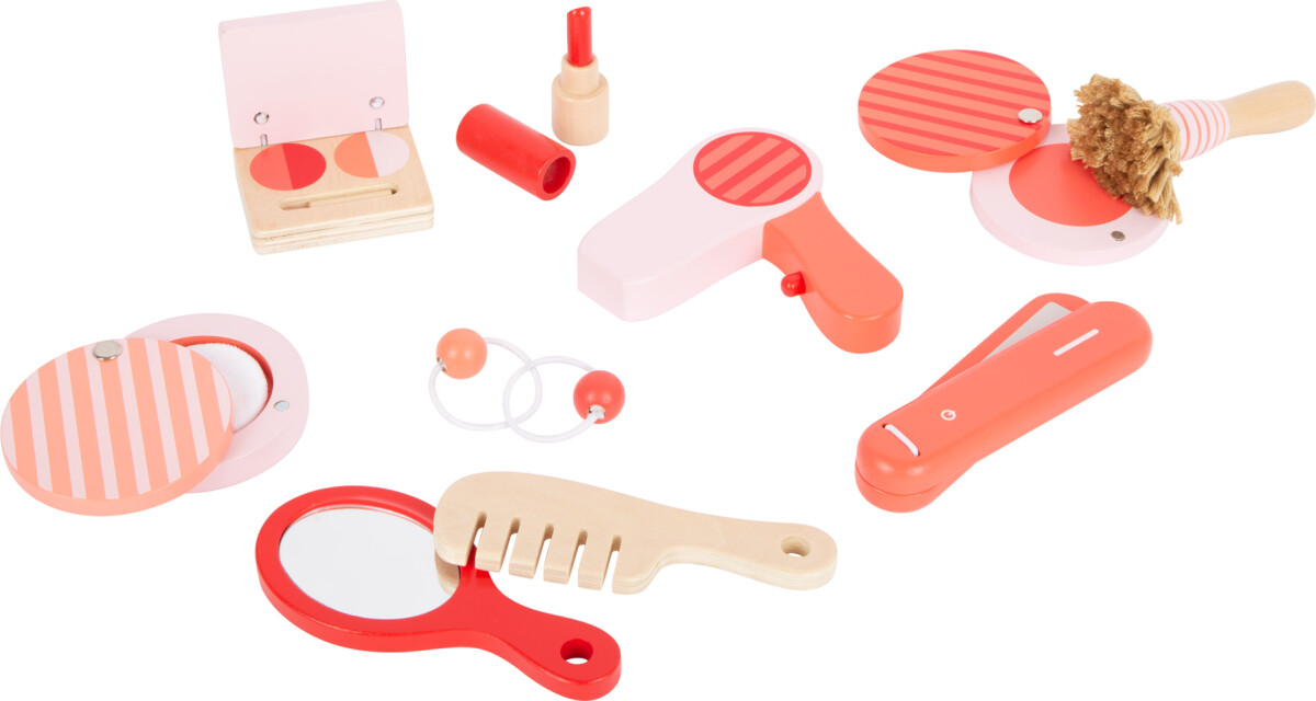 Make-Up Og Frisør Kuffert Sæt Med Tilbehør - Retro - Small Foot