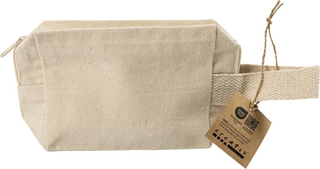 Makeup Pung - H 10 Cm - D 5 Cm - B 14 Cm - Lys Natur - 1 Stk