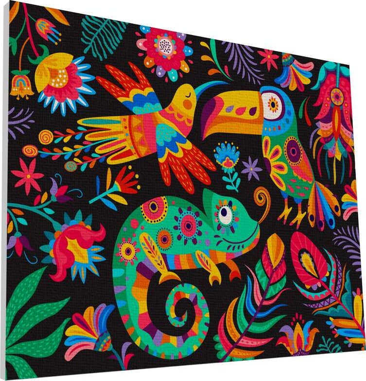 Mal Efter Tal På Lærred - 30X40 Cm - Fiesta - Splat