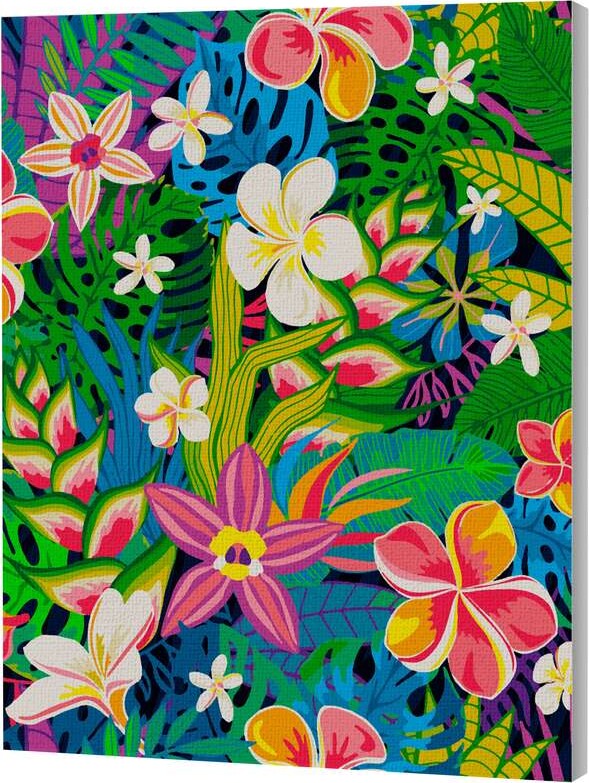 Mal Efter Tal På Lærred - 30X40 Cm - Sommer - Splat