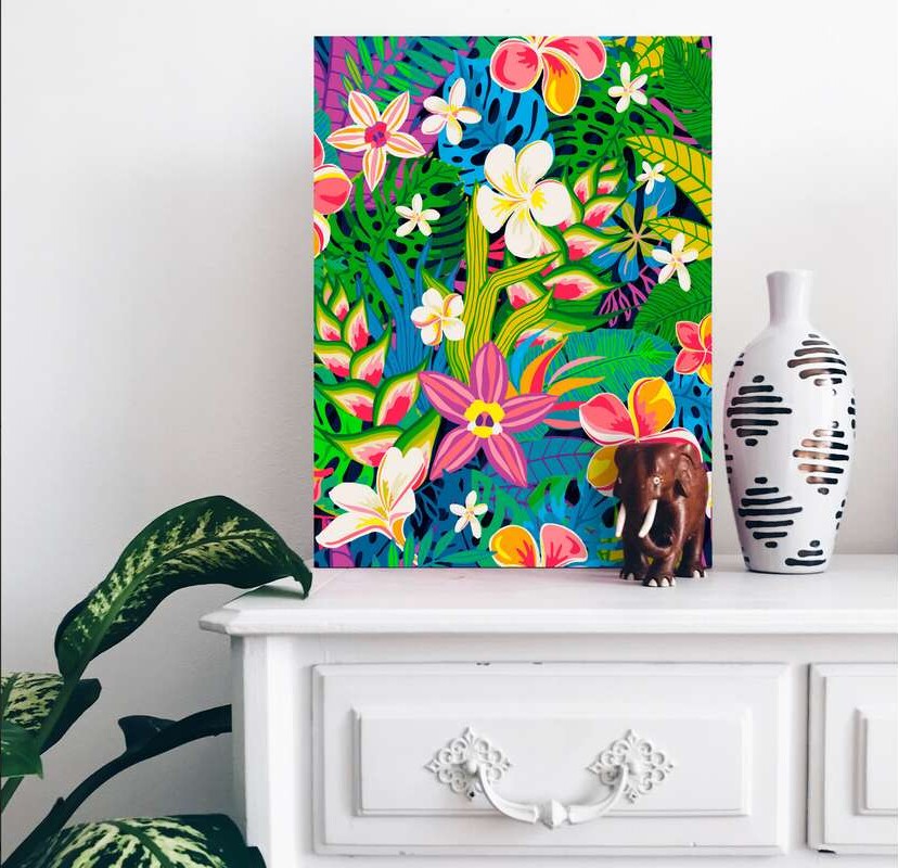 Mal Efter Tal På Lærred - 30X40 Cm - Sommer - Splat