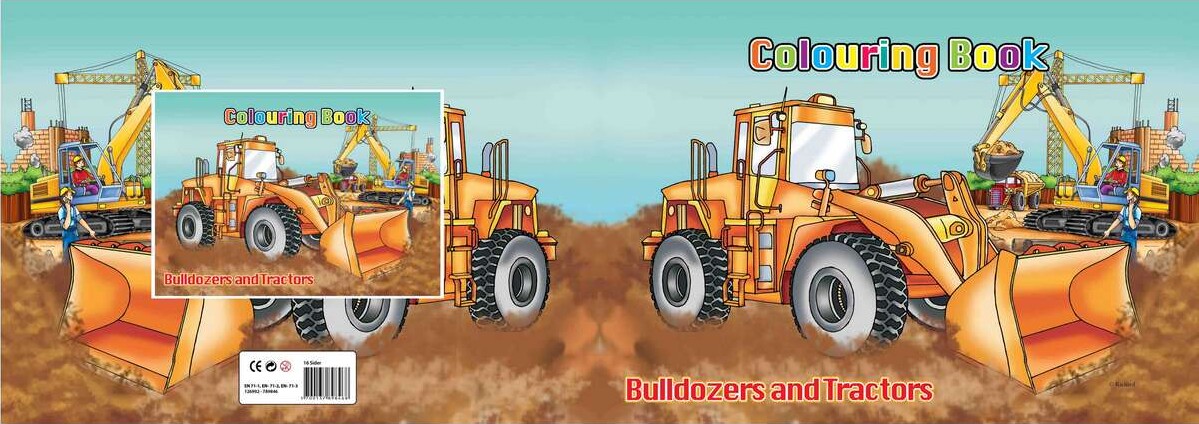 Malebog A4 Bulldozers Tractors 16 Sider