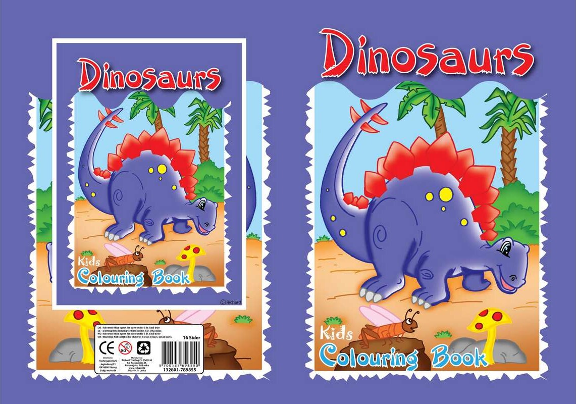 Malebog A4 Dinosaurs 16 Sider