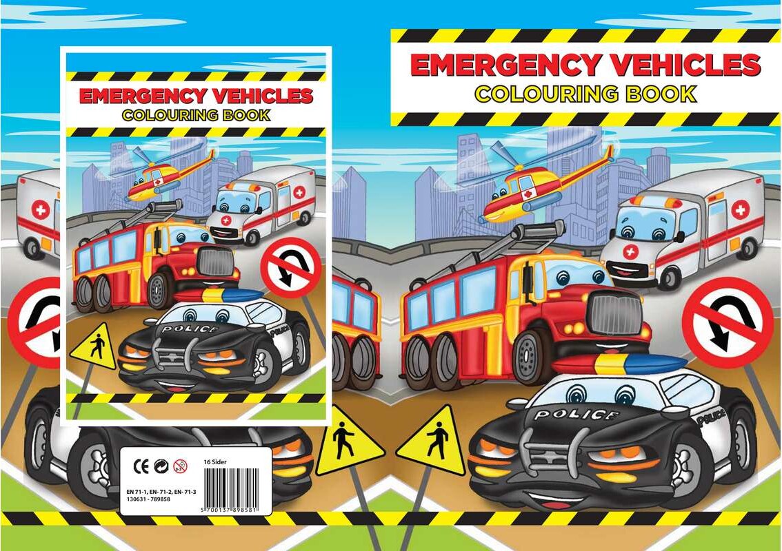 Malebog A4 Emergency Vehicles 16 Sider