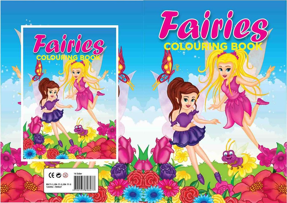 Malebog A4 Fairies 16 Sider