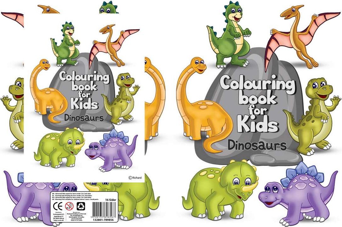 Malebog A4 Kids Dinosaurs 16 Sider
