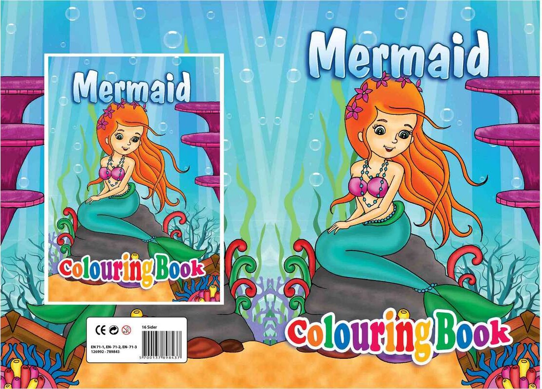 Malebog A4 Mermaid 16 Sider