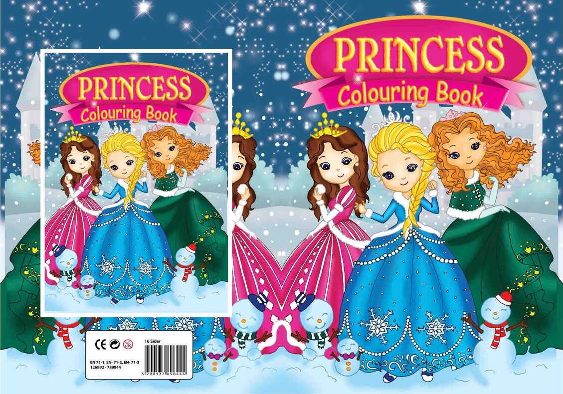 Malebog A4 Princesses 16 Sider