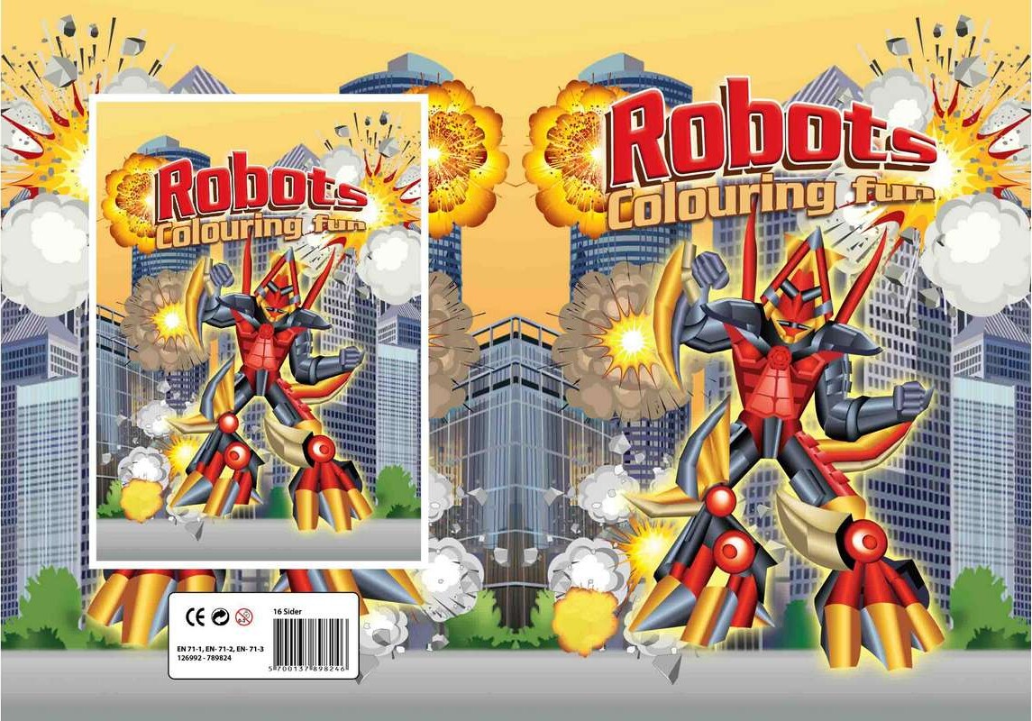 Malebog A4 Robots 16 Sider
