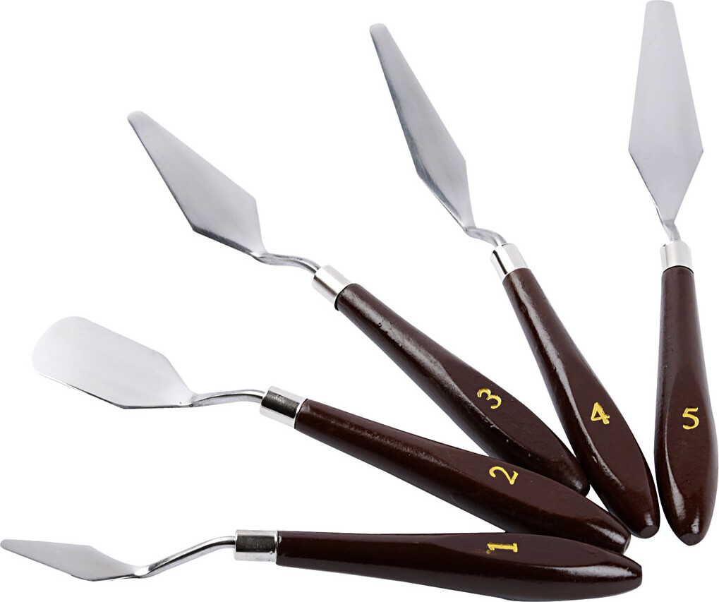 Malerknive - L 17-23 Cm - B 1 5-2 5 Cm - 5 Stk